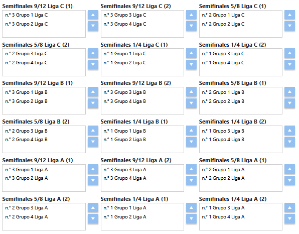Semifinales en ligas