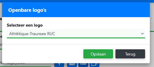 Overzicht van standaard beschikbare logo’s per sport en land
